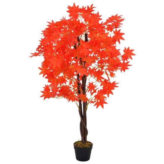 Érable artificiel plastique et bois rouge 120 cm - PANGIVO - Image 1