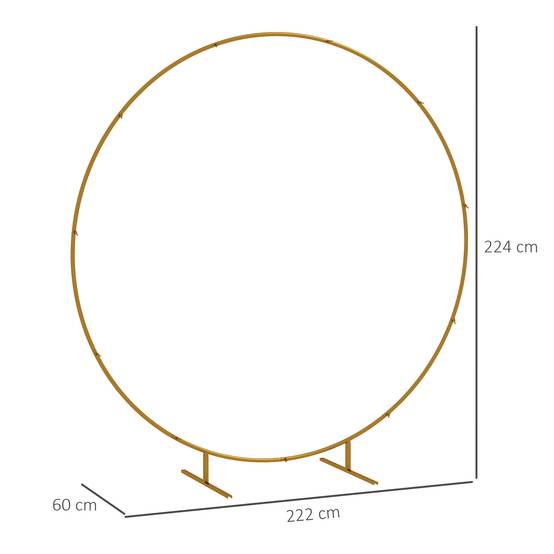 Outsunny - Arche de jardin pour plantes grimpantes 2,24m pour mariage, anniversaire, cérémonie, banquet en acier doré - Outsunny - Image 3