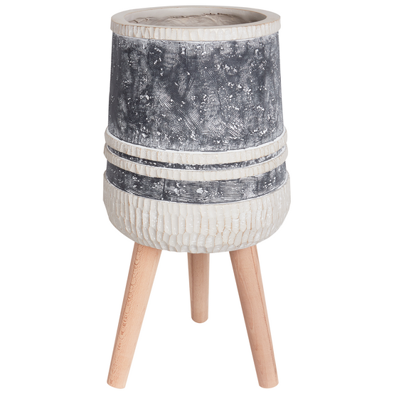 Cache-pot d'extérieur Fibre d'argile Gris ARISAEMA - Beliani - Image 1