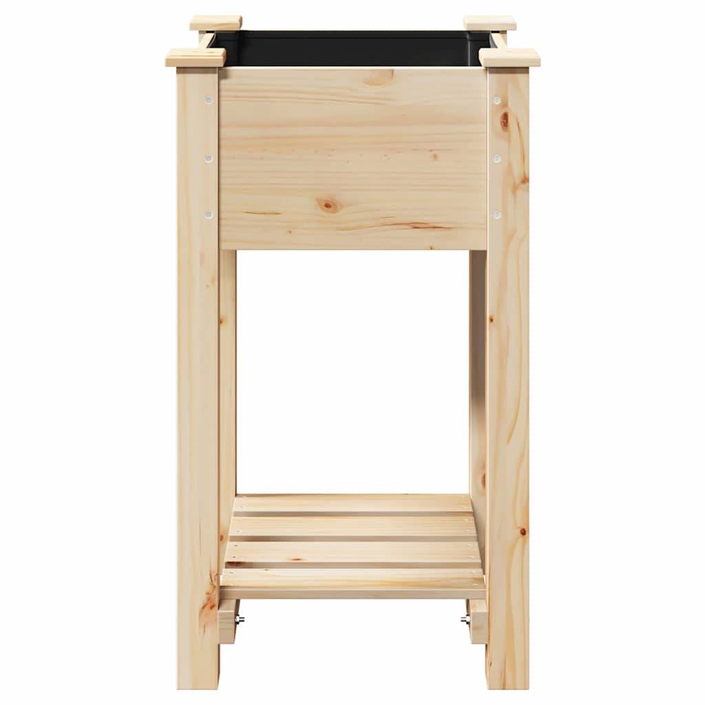 Cache-pot, Pot De Fleurs avec étagère Beige 45 x 45 x 76.5 cm g371 - Image 6