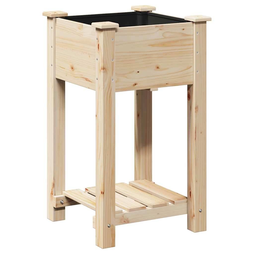 Cache-pot, Pot De Fleurs avec étagère Beige 45 x 45 x 76.5 cm g371 - Image 7