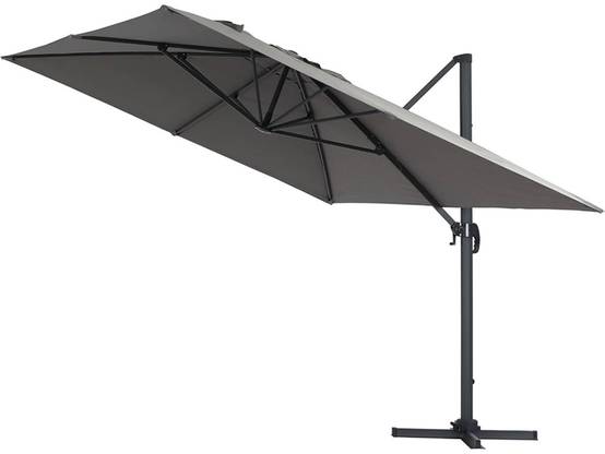 Parasol Jardin Déporté Alu "sun 4" - Rectangle - 3 X 4 M + Housse De Protection - Gris -habitat Et Jardin - Image 2