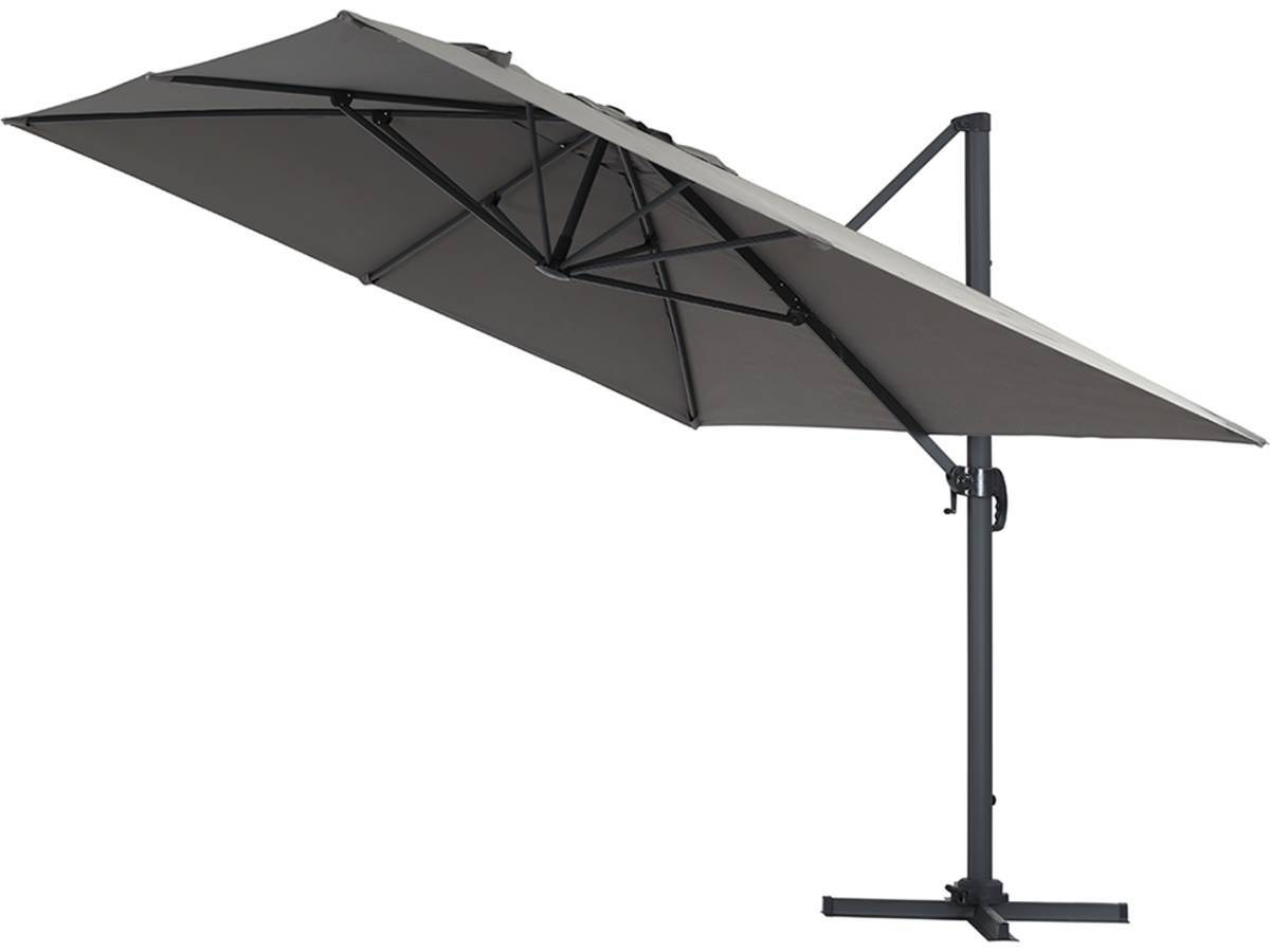 Parasol Jardin Déporté Alu "sun 4" - Rectangle - 3 X 4 M + Housse De Protection - Gris -habitat Et Jardin - Image 2