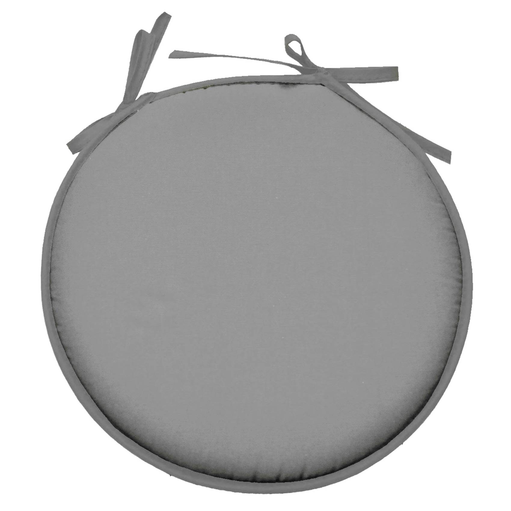 Lovely Casa - Galette de chaise ronde unie aux multiples couleurs - LOVELY CASA - Polyester - Gris souris - Image 1
