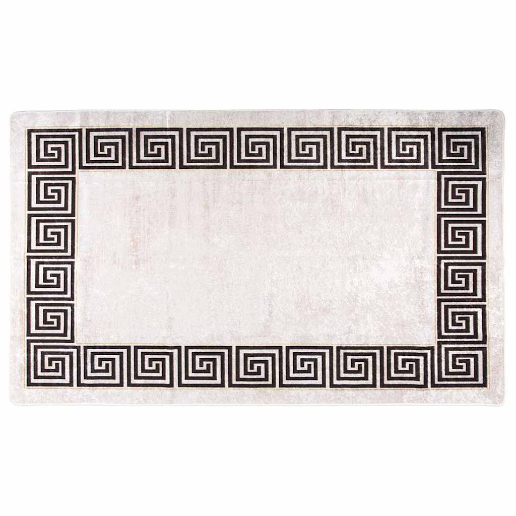 Tapis Cosy en Velours Lavable en Machine Antidérapant pour Chambre et Salon Beige Clair 120x180 cm – ComfortXL Outdoor Living - Image 2