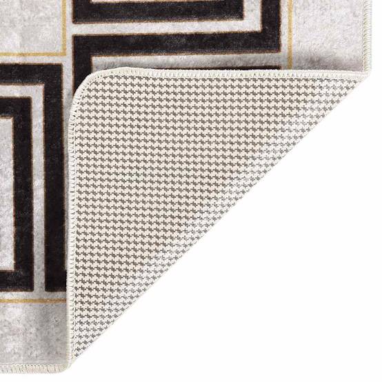 Tapis Cosy en Velours Lavable en Machine Antidérapant pour Chambre et Salon Beige Clair 120x180 cm – ComfortXL Outdoor Living - Image 3