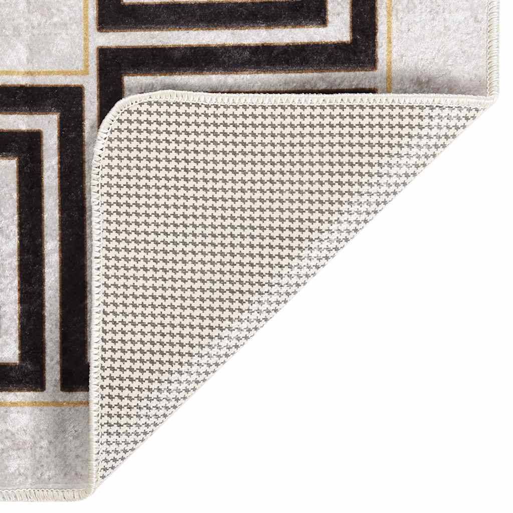 Tapis Cosy en Velours Lavable en Machine Antidérapant pour Chambre et Salon Beige Clair 120x180 cm – ComfortXL Outdoor Living - Image 3