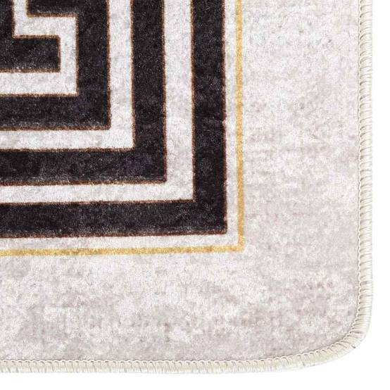 Tapis Cosy en Velours Lavable en Machine Antidérapant pour Chambre et Salon Beige Clair 120x180 cm – ComfortXL Outdoor Living - Image 7