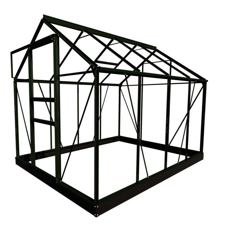 Halls - Serre en verre horticole 5,0 m² - Popular 86, noir - Halls - Image 5