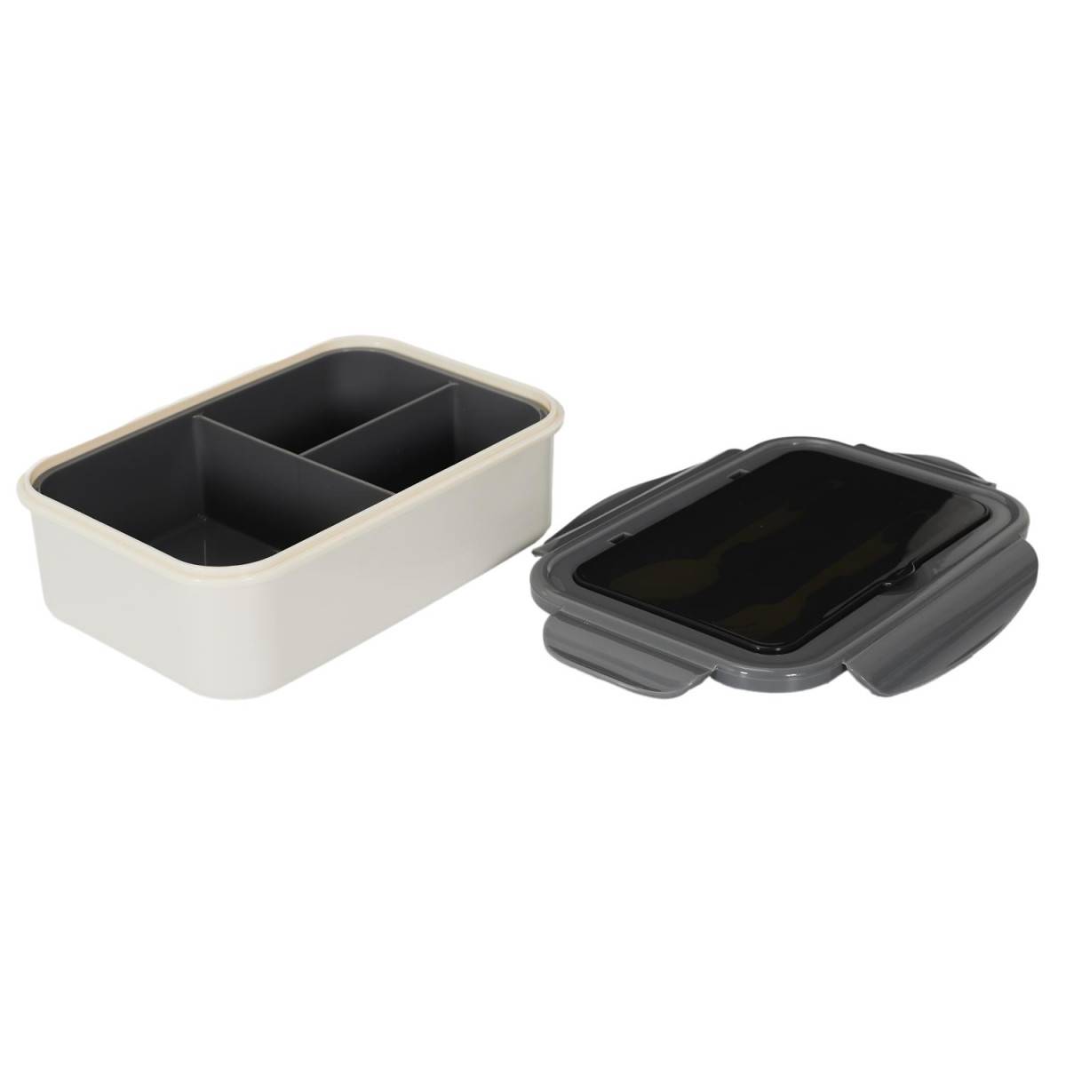 Cook Concept - Lunch Box Avec Couverts "Unicolore" 20cm Gris - Image 2
