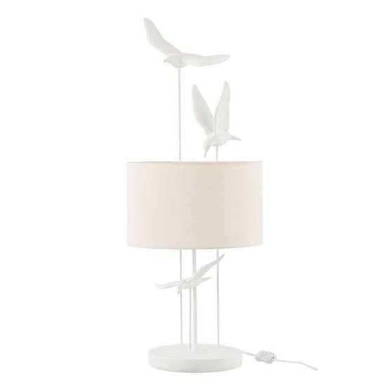 Lampe à Poser "Oiseaux" 79cm Blanc - Image 1