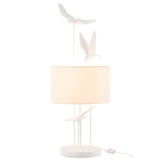 Lampe à Poser "Oiseaux" 79cm Blanc - Image 2