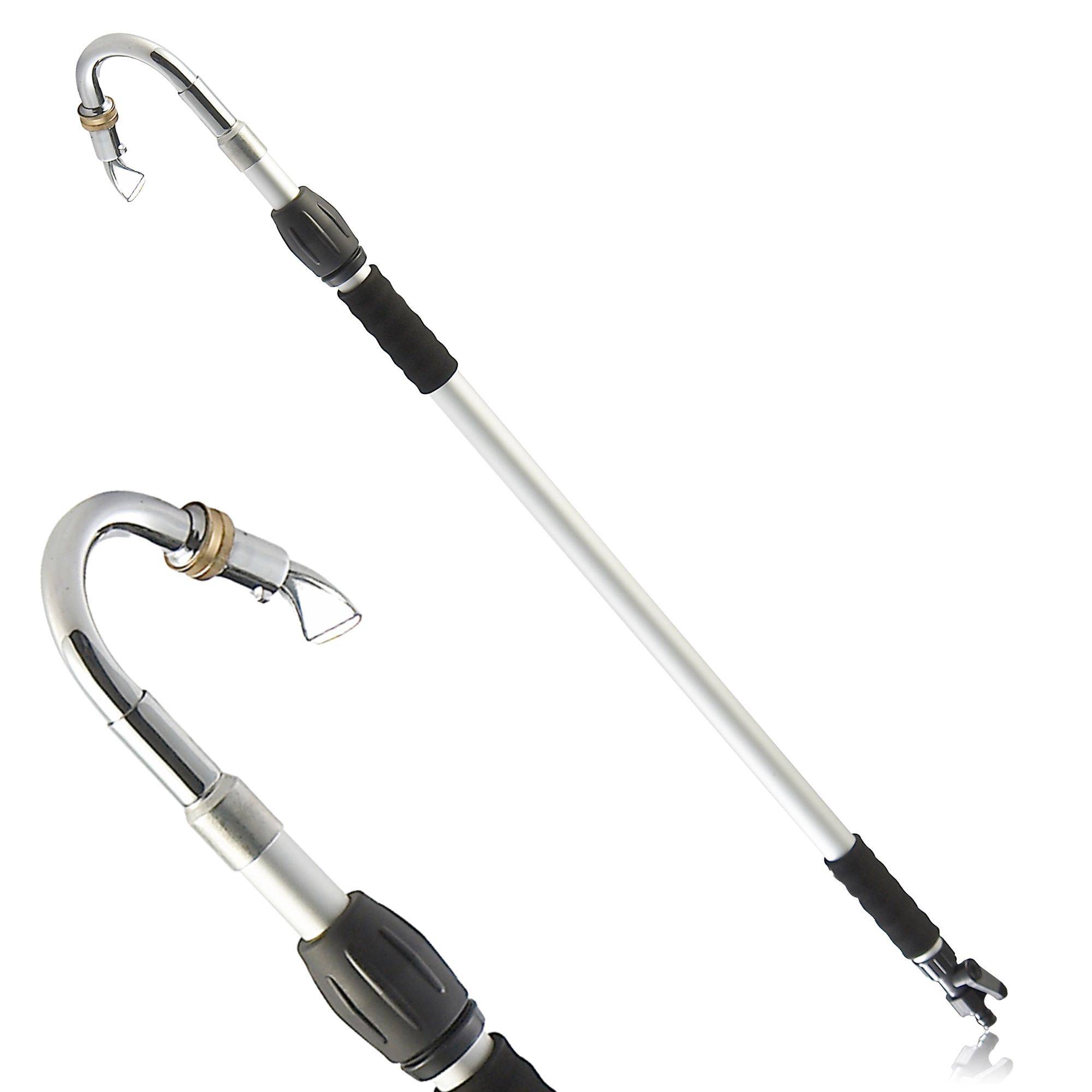 Lance de Nettoyage pour Gouttière Manche Télescopique 3,5 m Buse Coudée et Orientable - Image 1