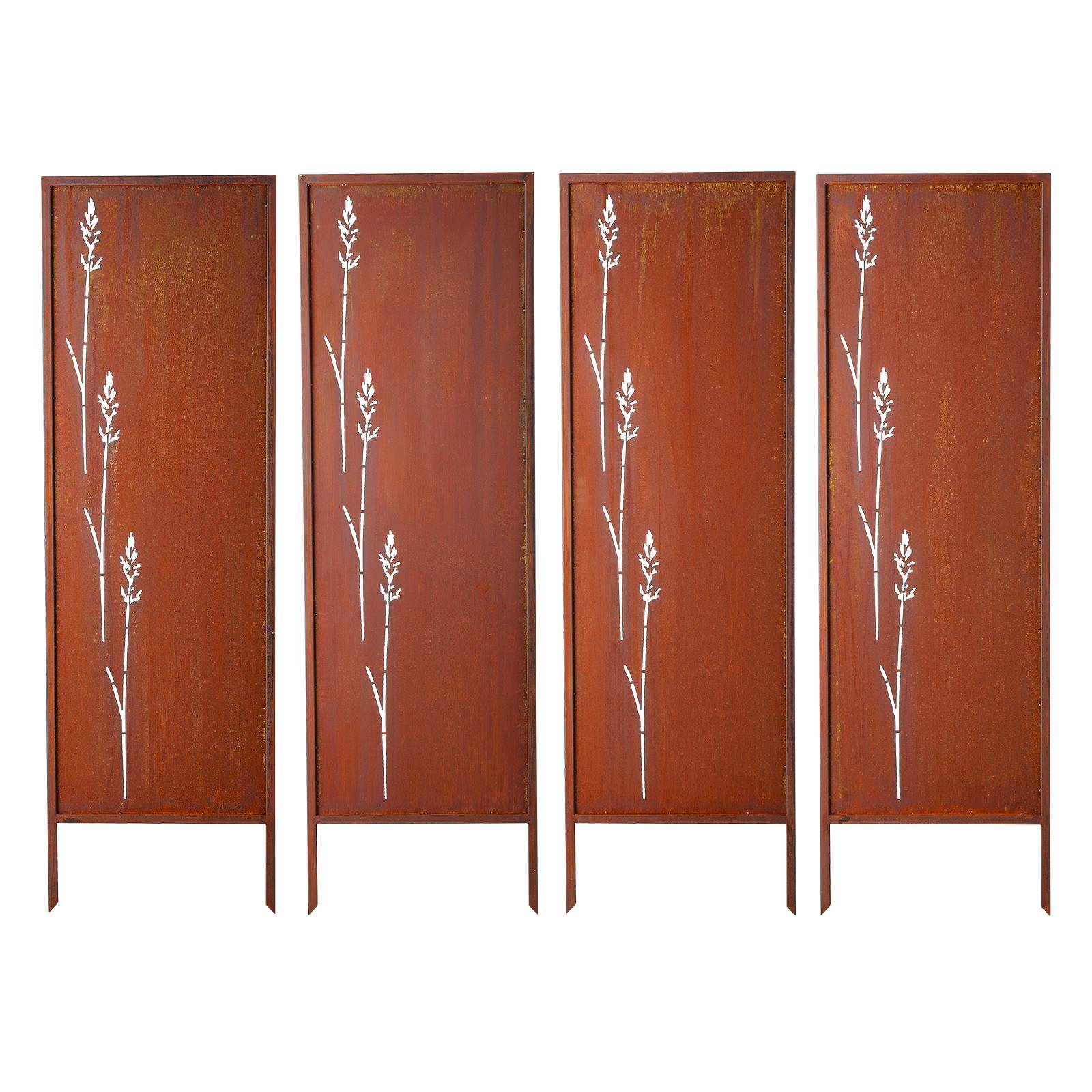 Vevor - VEVOR Panneau Brise Vue Métal Paravent Extérieur Autoportant 50x160 cm Lot de 4 - Image 1