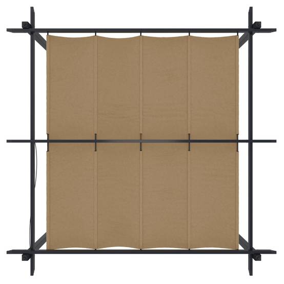Pergola à Toit Rétractable Acier Abri de Terrasse Moderne pour Jardin Taupe 3x3 m – ComfortXL Outdoor Living - Image 7