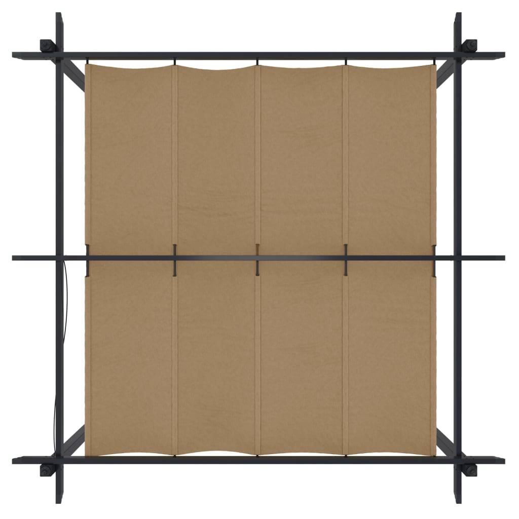 Pergola à Toit Rétractable Acier Abri de Terrasse Moderne pour Jardin Taupe 3x3 m – ComfortXL Outdoor Living - Image 7
