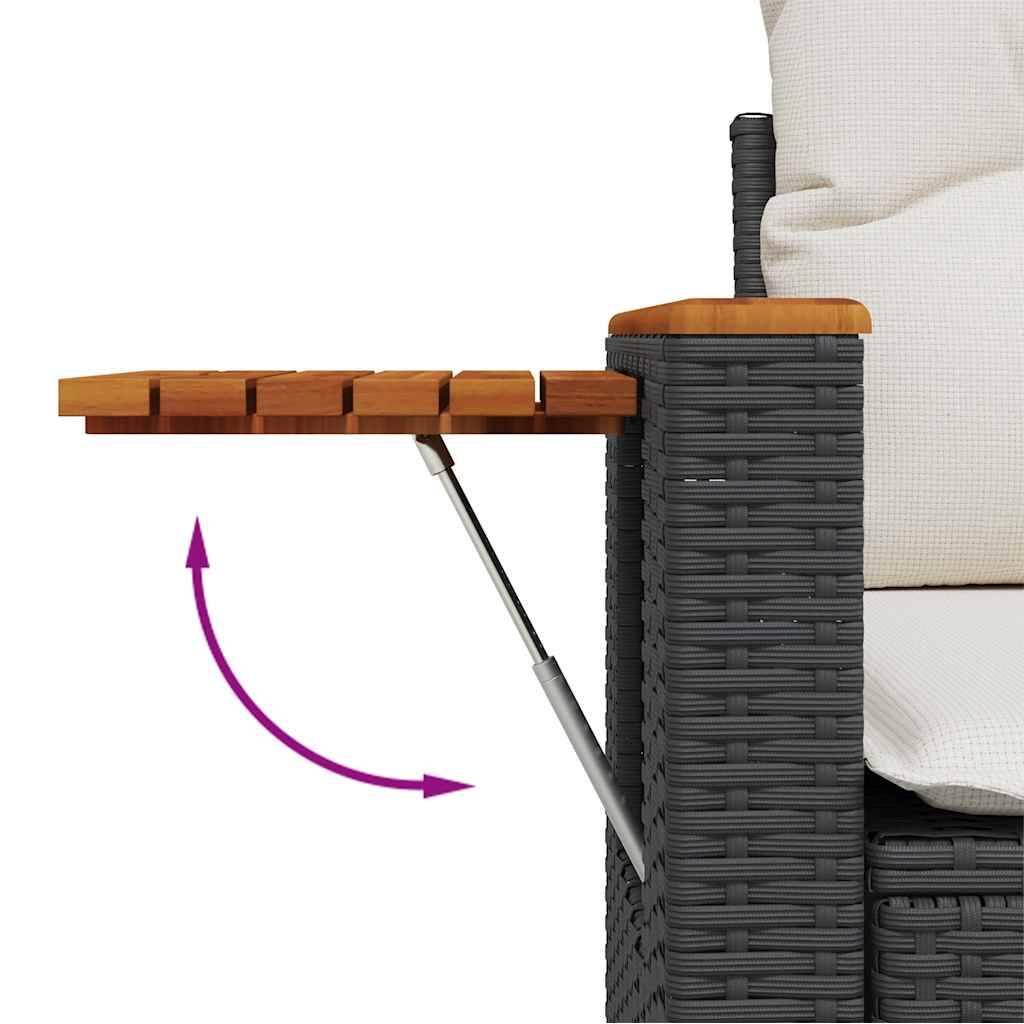 ComfortXL - Salon de Jardin Confort Poly Rotin et Bois avec Rangement Pouf et Table Basse Extérieur Noir 5 Places – ComfortXL Outdoor Living - Image 10