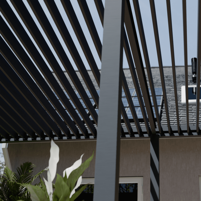 Ombrea - Pergola bioclimatique Ombréa autoportante 4x6M - Anthracite - ELMO Ombréa - Image 4