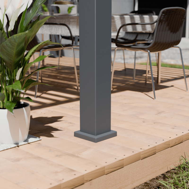 Ombrea - Pergola bioclimatique Ombréa autoportante 4x6M - Anthracite - ELMO Ombréa - Image 5