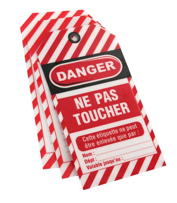 Lot de 10 étiquettes de consignation THIRARD Danger : ne pas toucher - 091131 - Image 1