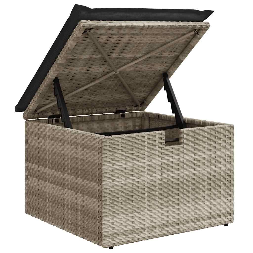 ComfortXL - Salon de jardin 8 places modulable résine tressée avec rangement et table Gris Clair – ComfortXL Outdoor Living - Image 10