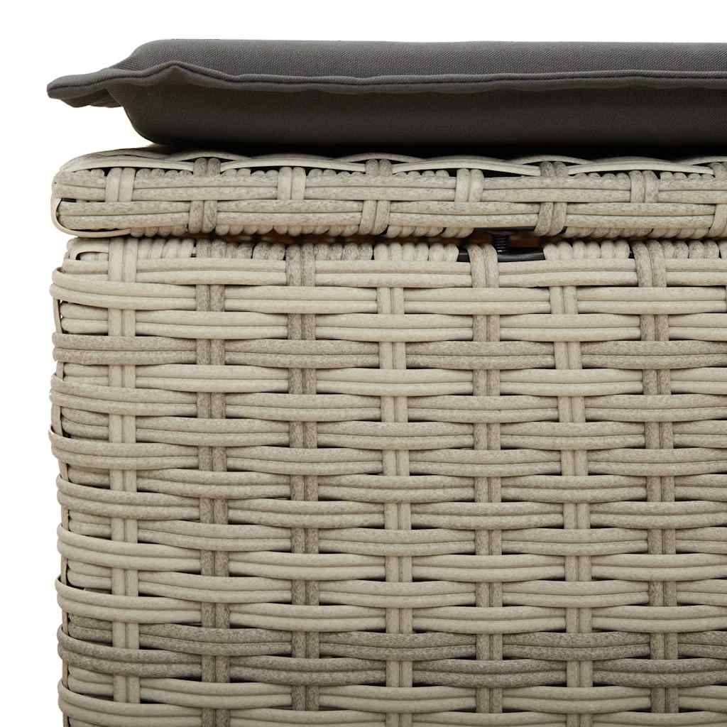 ComfortXL - Salon de jardin 8 places modulable résine tressée avec rangement et table Gris Clair – ComfortXL Outdoor Living - Image 5