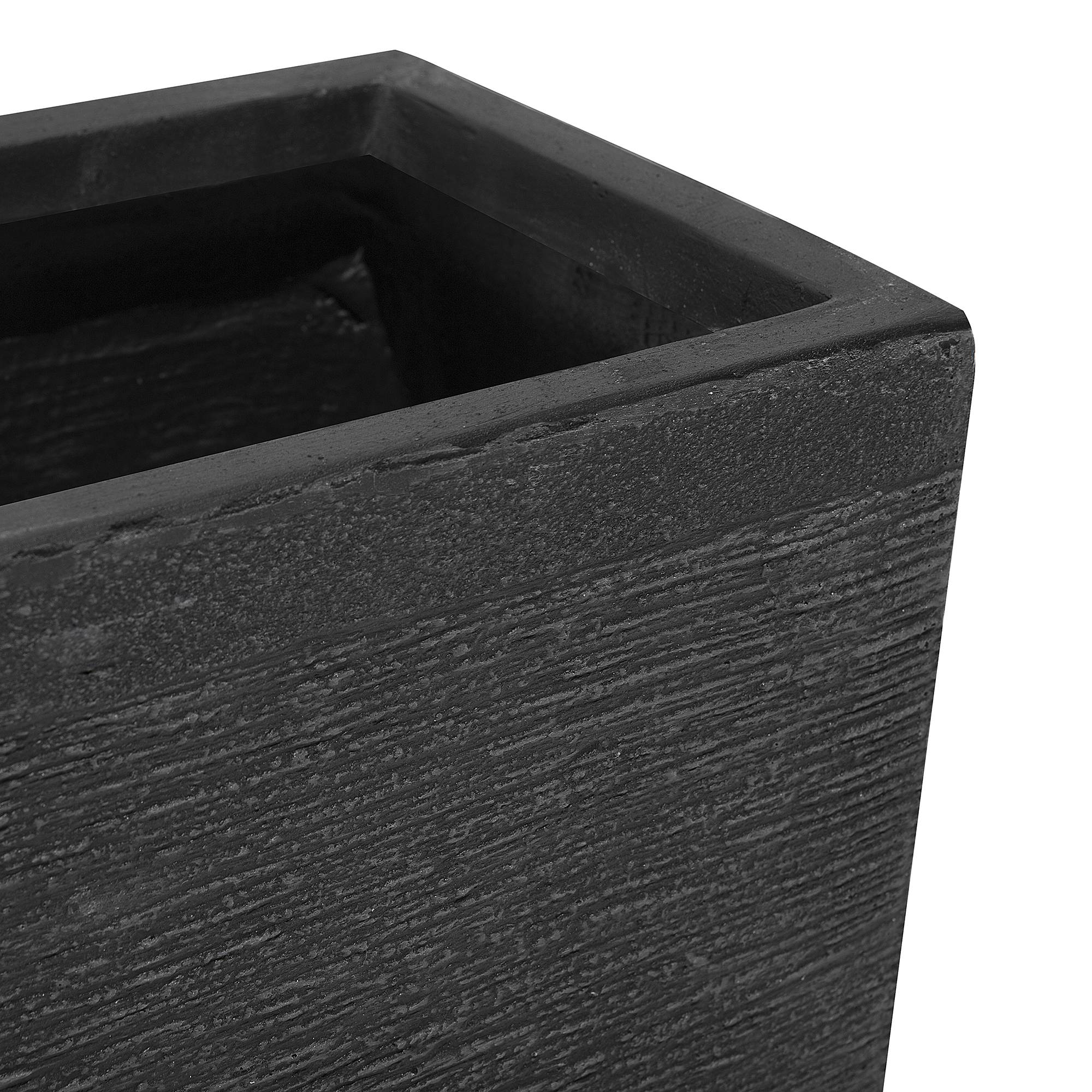Beliani - Cache-pot d'extérieur Fibre d'argile Noir MYRA - Beliani - Image 7
