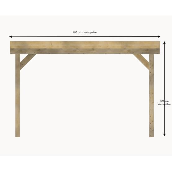 Structure Terrasse Bois Pilotis en Kit - 4x4,20m - 16,8m2 - Solives + Poteaux - Sapin Traité Autoclave - Personnalisable - Image 2