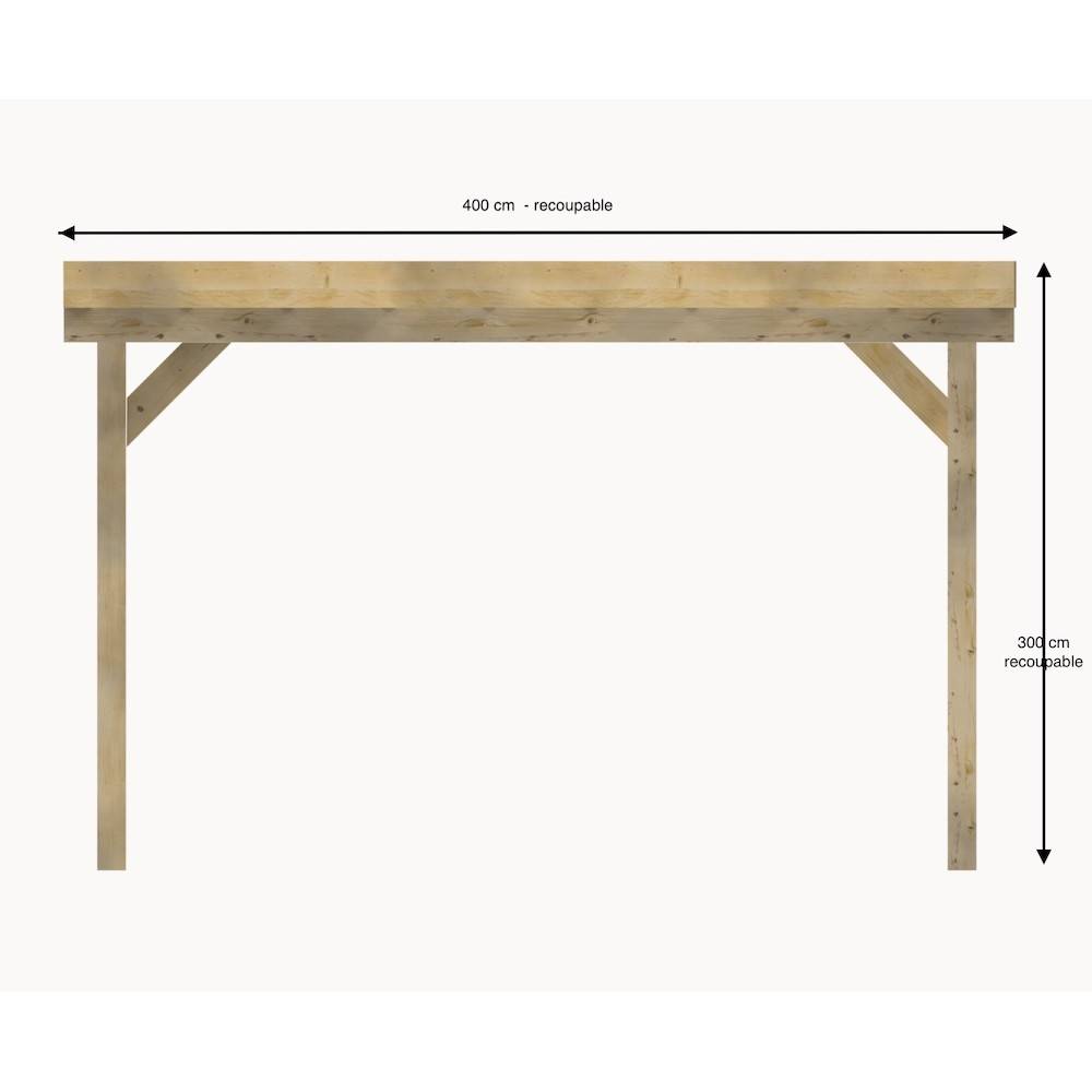 Structure Terrasse Bois Pilotis en Kit - 4x4,20m - 16,8m2 - Solives + Poteaux - Sapin Traité Autoclave - Personnalisable - Image 2