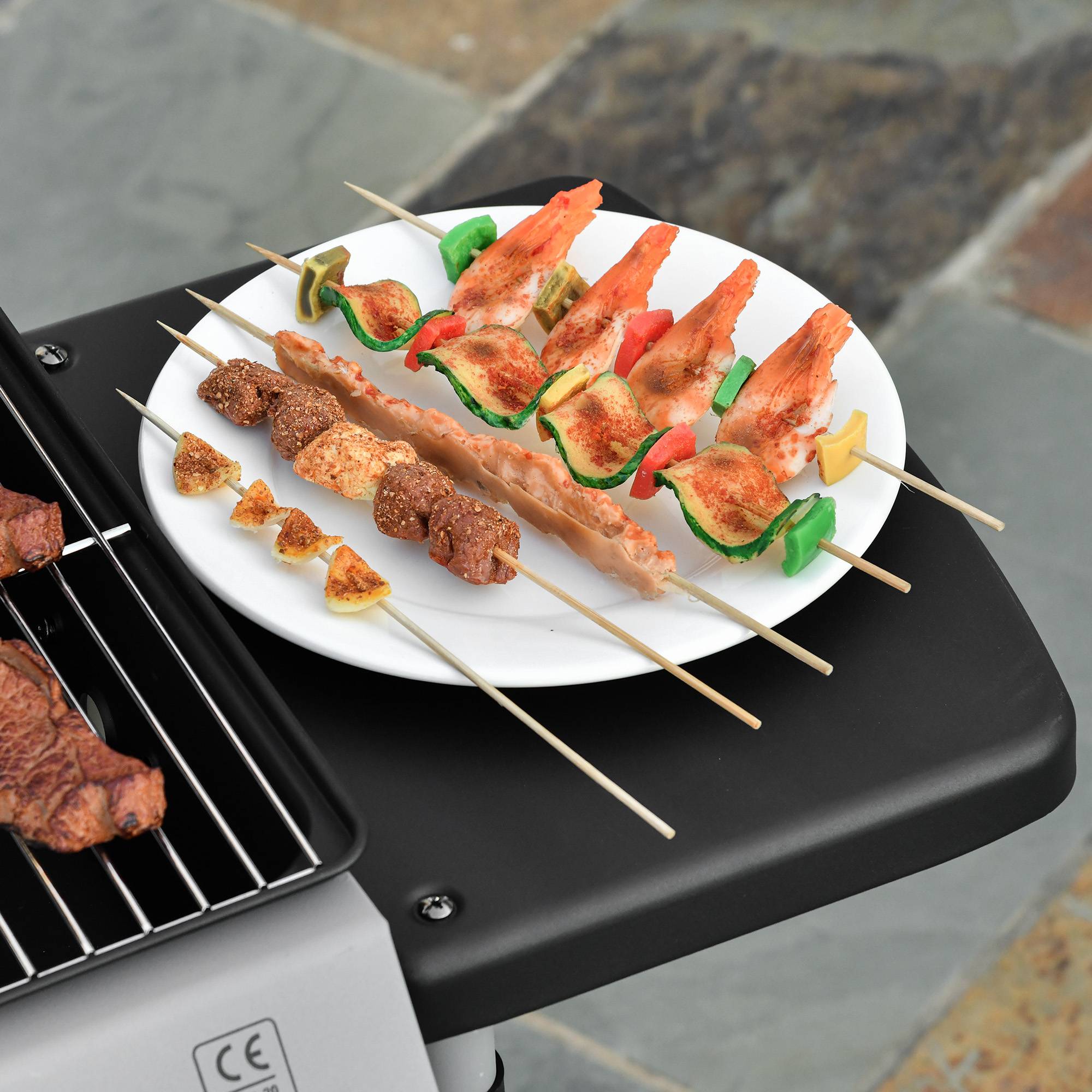 Barbecue à gaz avec couvercle, brûleurs de 5,6 kW, barbecue et roulettes, 104 x 49 x 99 cm - Image 9