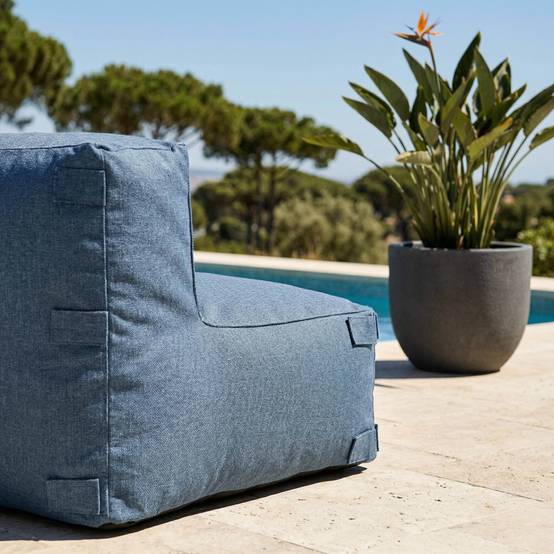 Oviala - Fauteuil d'angle pour canapé modulable bleu pacific Mixi - Oviala - Image 4