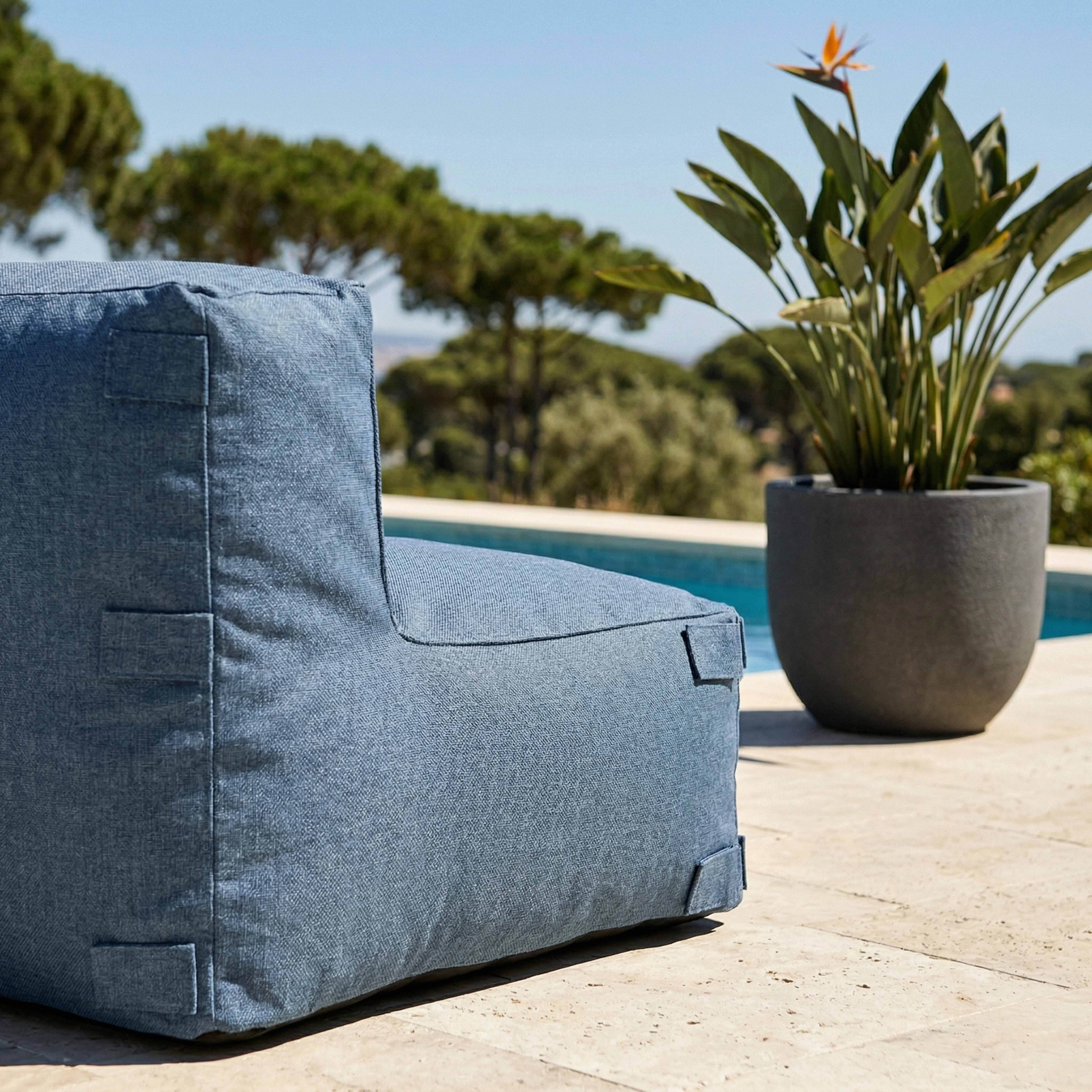 Oviala - Fauteuil d'angle pour canapé modulable bleu pacific Mixi - Oviala - Image 4