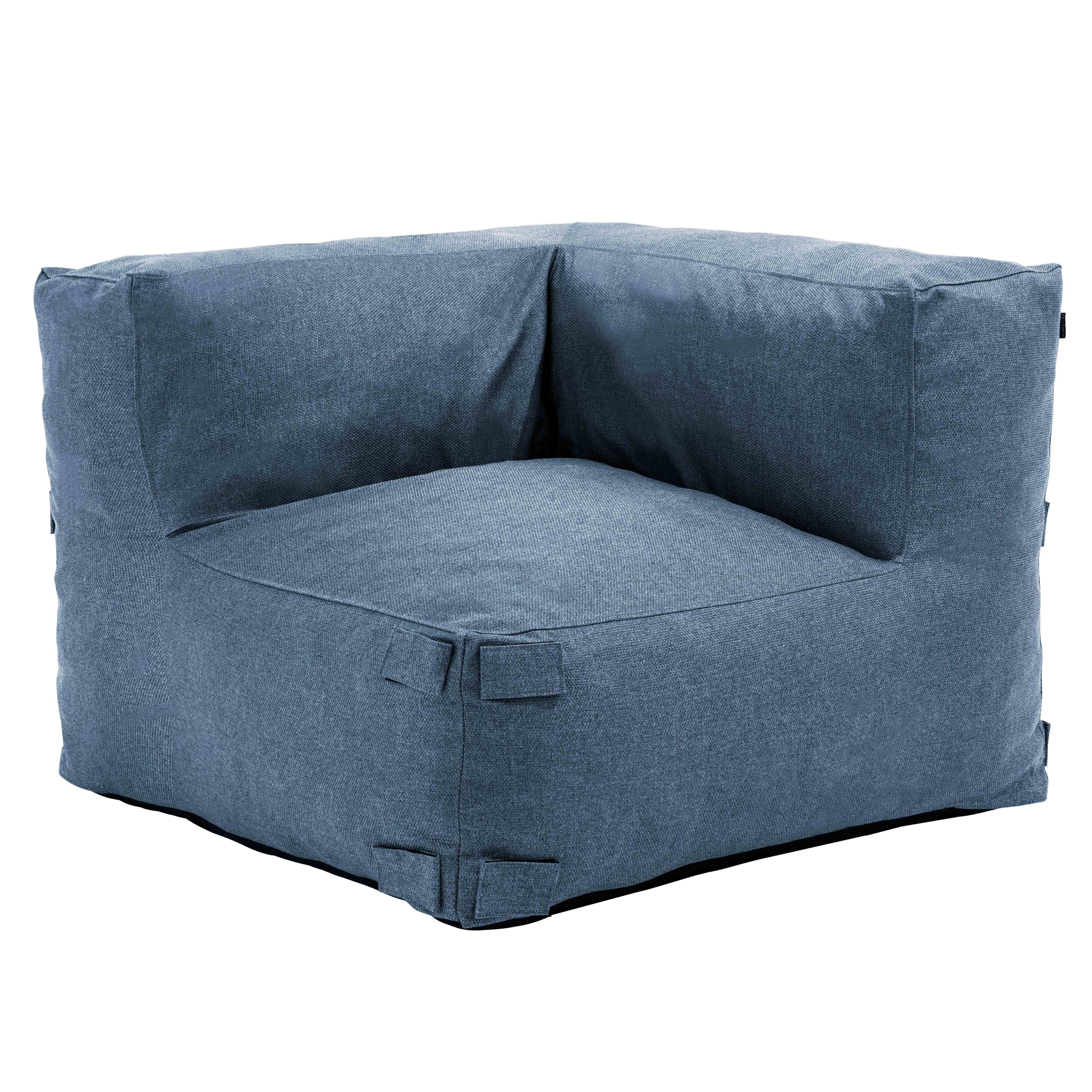 Oviala - Fauteuil d'angle pour canapé modulable bleu pacific Mixi - Oviala - Image 2