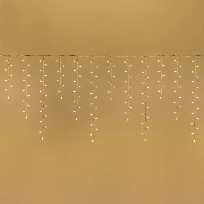 Lotti - Guirlande stalactites chute de neige 3,6m H80cm 288 LED blanc chaud câble blanc Lotti - Image 1