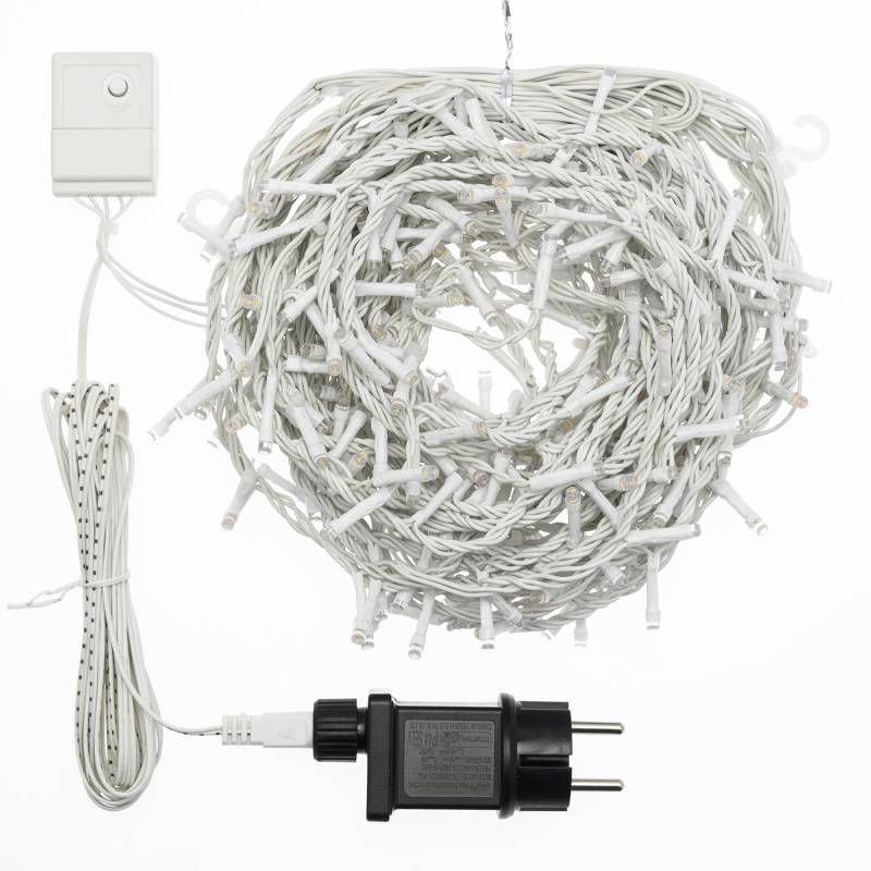 Lotti - Guirlande stalactites chute de neige 3,6m H80cm 288 LED blanc chaud câble blanc Lotti - Image 3