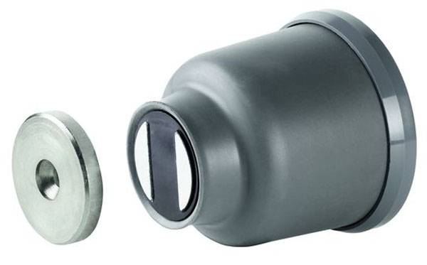 Arrêtoir de porte fixation au mur 20kg D22 gris CF22.1W - ARELEC - 563001