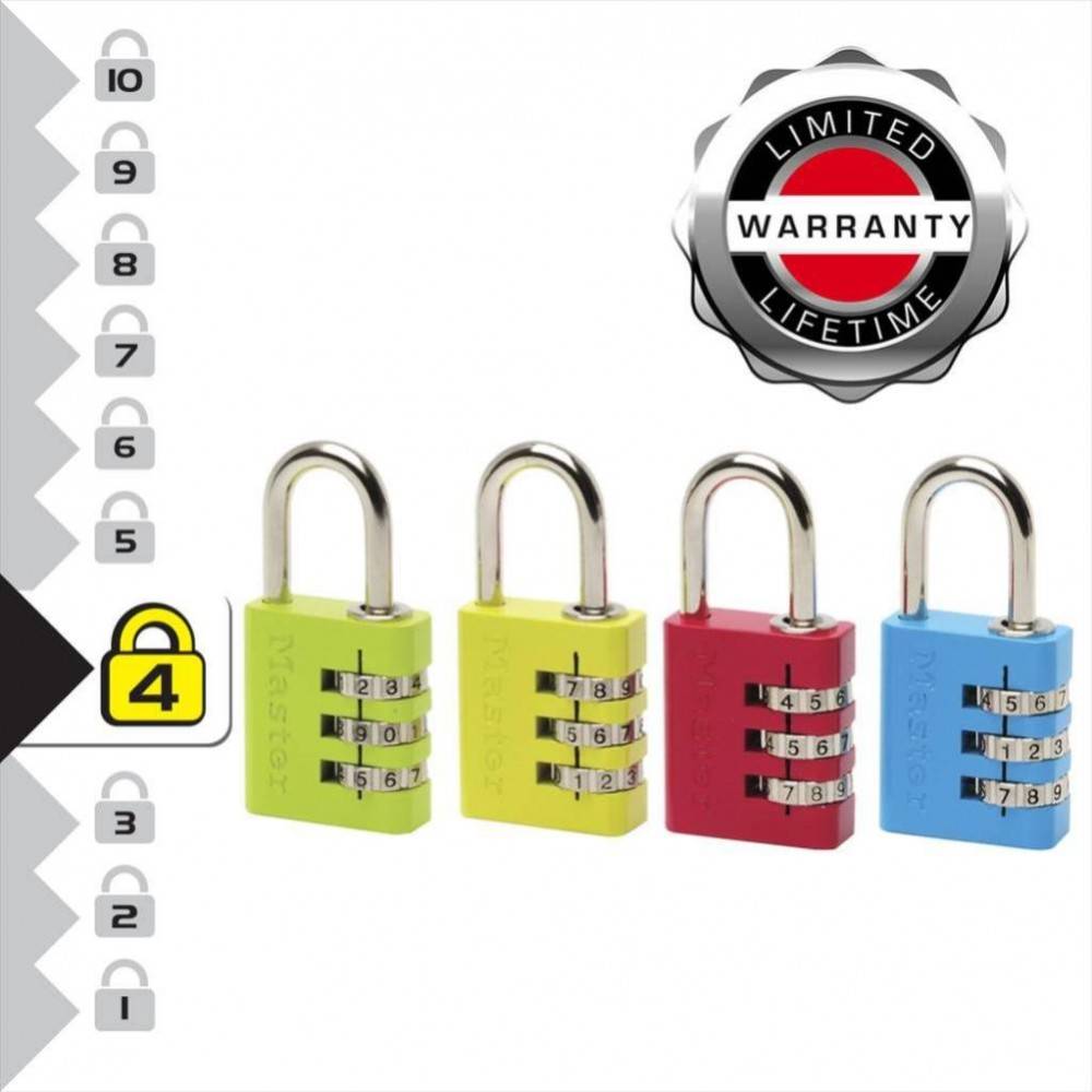 Master Lock - Cadenas à combinaison MASTER LOCK aluminium, l.30 mm - Image 4