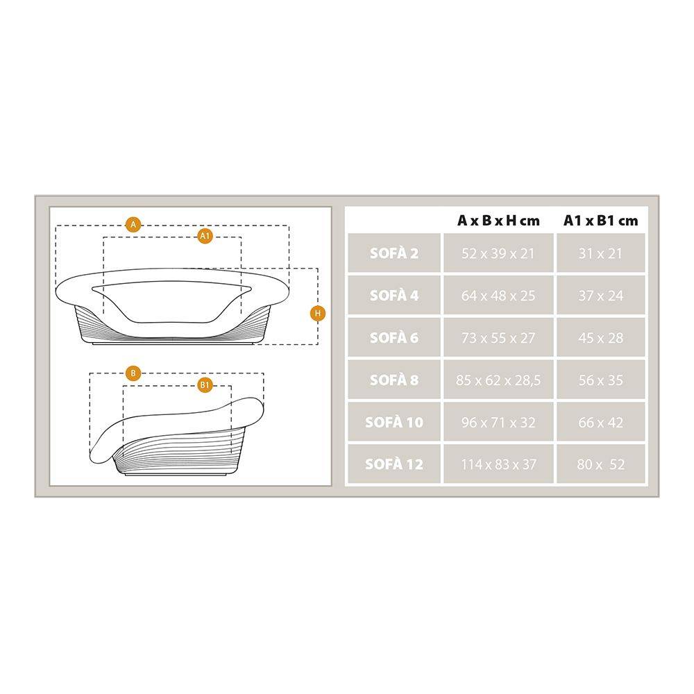 Ferplast - Ferplast Coussin pour Panier Chien SOFA' TWEED 8, Matelas Rembourré pour Lit pour Chien d'intérieur, Remplacement pour Panier Corbeille en Plastique - Image 3