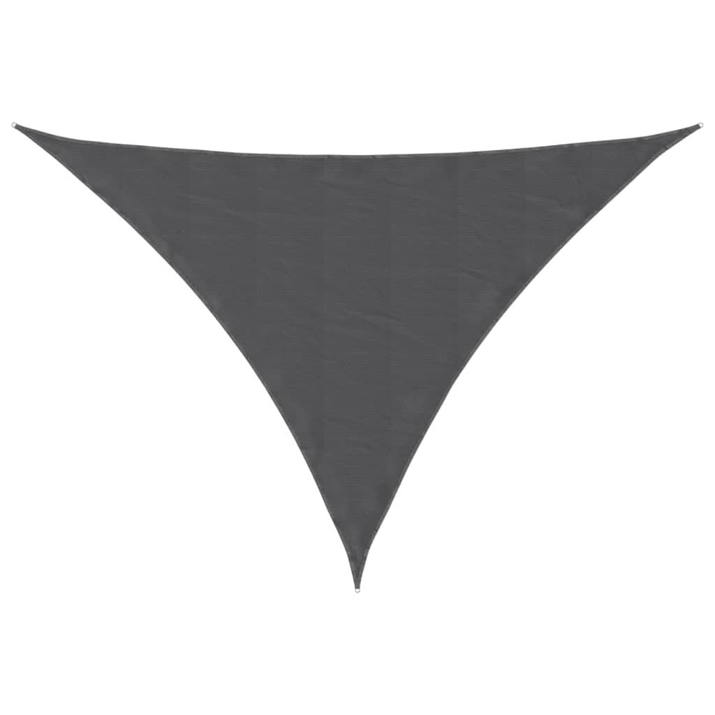 Voile de parasol - accessoire parasol - Tissu de remplacement pour parasol tissu oxford triangulaire 4x4x5,8 m anthracite - MEUBLE PRO - Image 1