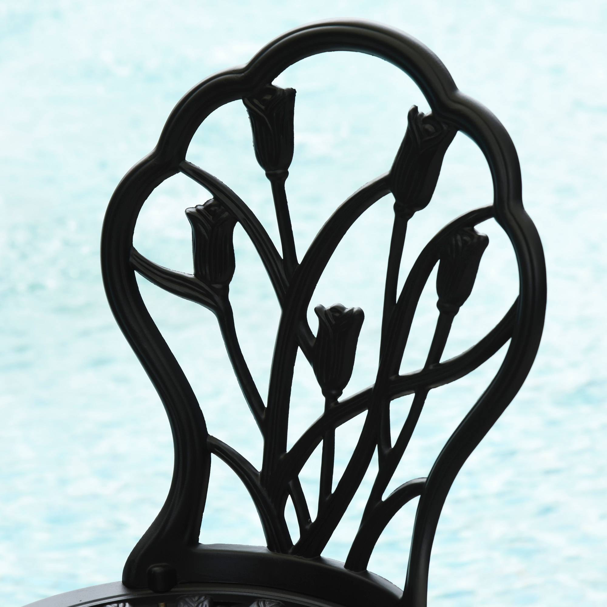 ComfortXL - Salon de jardin 2 personnes aluminium noir table et 2 chaises pliantes balcon terrasse - ComfortXL Outdoor Living - Image 10