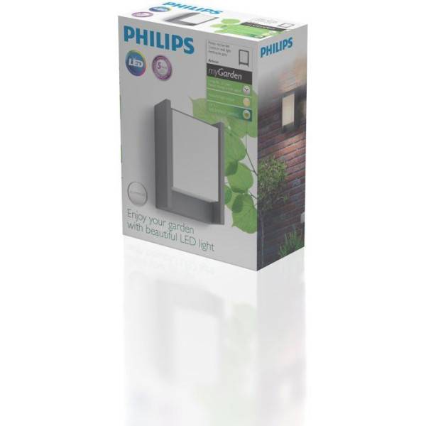 Philips - Applique murale - PHILIPS - Arbour - Éclairage extérieur - Lumiere blanche chaude - Large - IP44 - Image 6