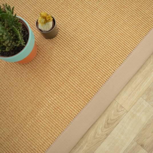 Decoweb - Tapis sisal Yucatan naturel - Ganse beige - 200 x 200 cm - Decoweb - Image 2
