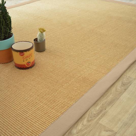 Decoweb - Tapis sisal Yucatan naturel - Ganse beige - 200 x 200 cm - Decoweb - Image 1