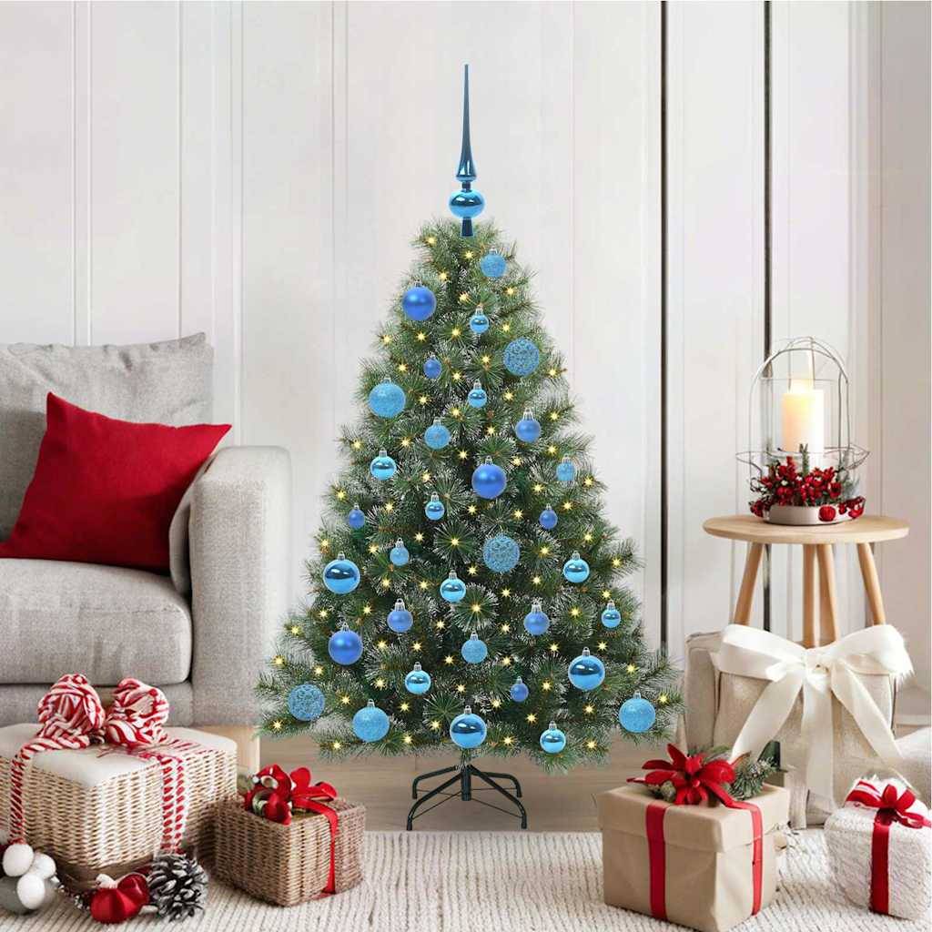 ComfortXL - Petit Sapin de Noël Artificiel 120 cm Décoré, Guirlande 150 LED USB et 61 Boules – ComfortXL Outdoor Living - Image 1