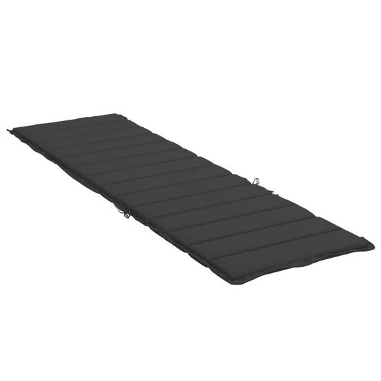 Coussin Bain de soleil | Coussin de chaise longue noir 200x50x3 cm tissu oxford Maison Chic - Image 4