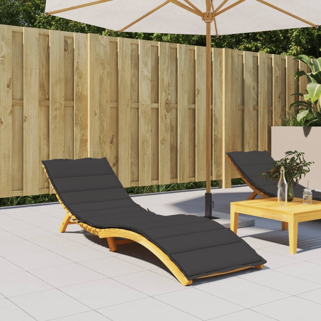 Coussin Bain de soleil | Coussin de chaise longue noir 200x50x3 cm tissu oxford Maison Chic - Image 2