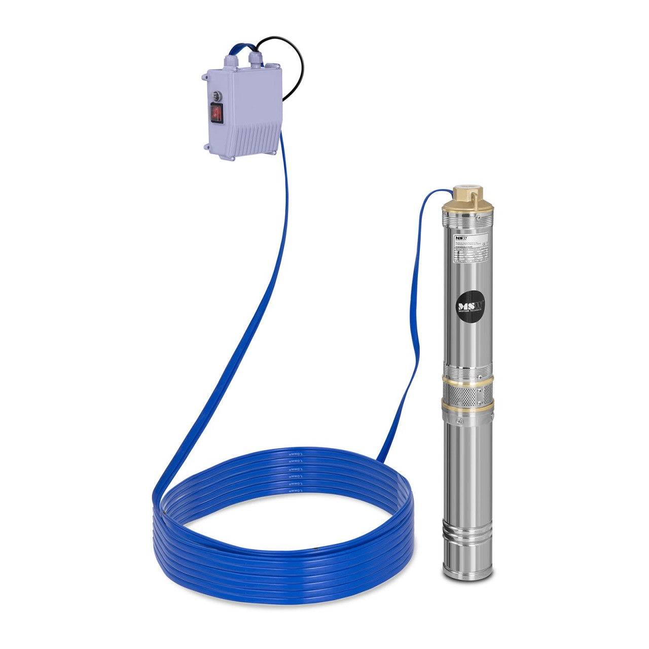 Helloshop26 - Pompe immergée pompe de puits submersible refoulement - 6000 L/h - 370 Watts - acier inoxydable - Image 1