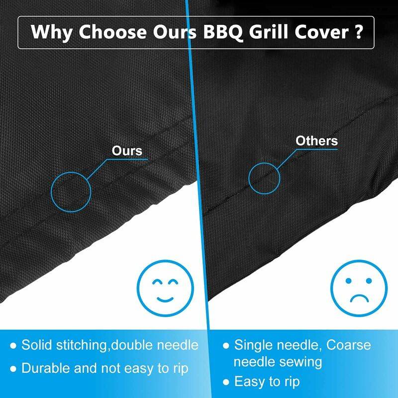 IntiMeg - Housse Barbecue,Housse Barbecue Gaz Bache Barbecue de Protection BBQ Couverture Anti-UV Imperméable pour Weber,Holland, etc (71*68cm),190g IntiMeg - Image 5