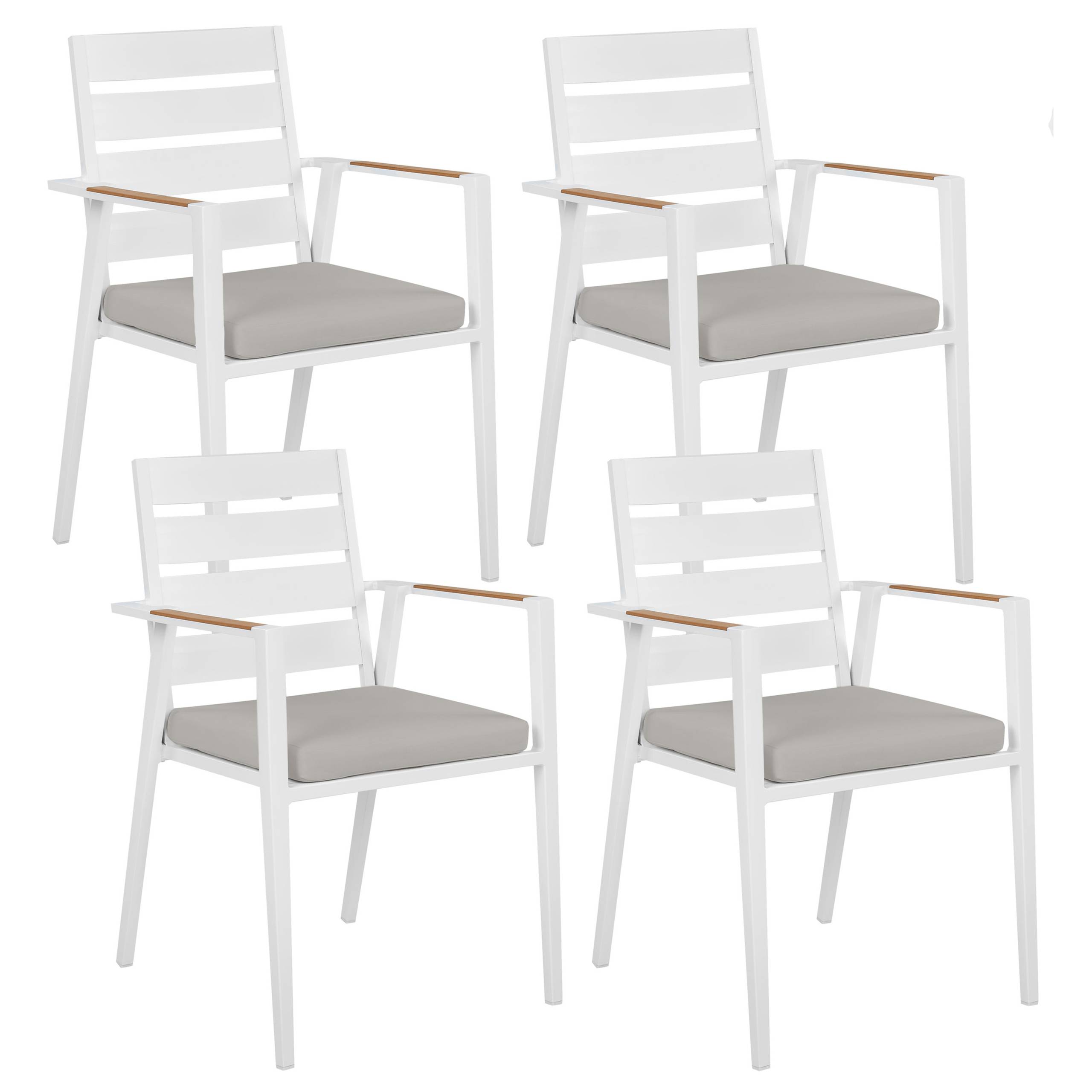 Beliani - Chaise de jardin Aluminium Gris TAVIANO - Beliani - Image 2