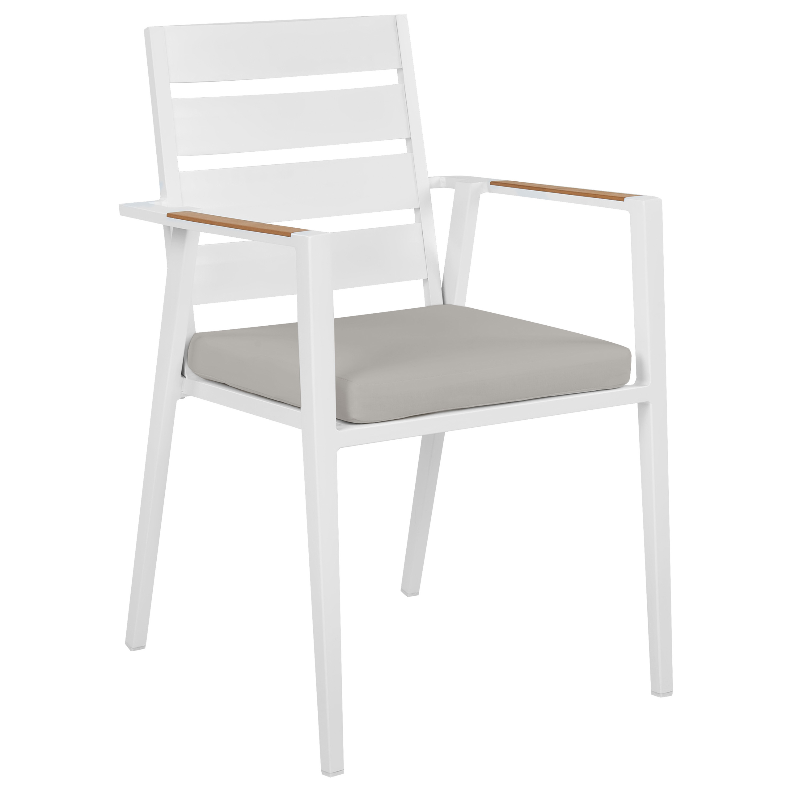 Beliani - Chaise de jardin Aluminium Gris TAVIANO - Beliani - Image 4